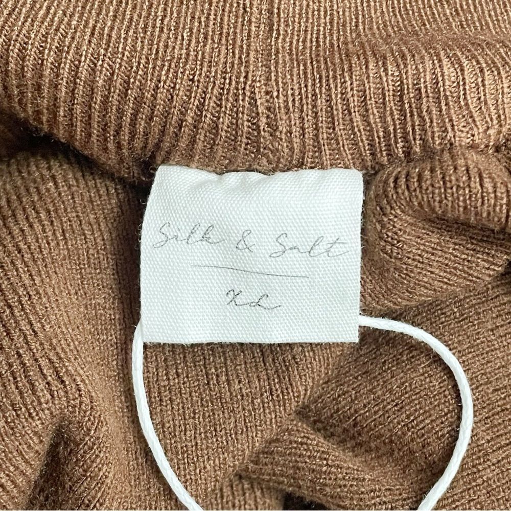 NWT Silk & Salt Luxe Lounge Pants Sweater Knit Pant Chestnut Brown Size XL NEW - Picture 9 of 12